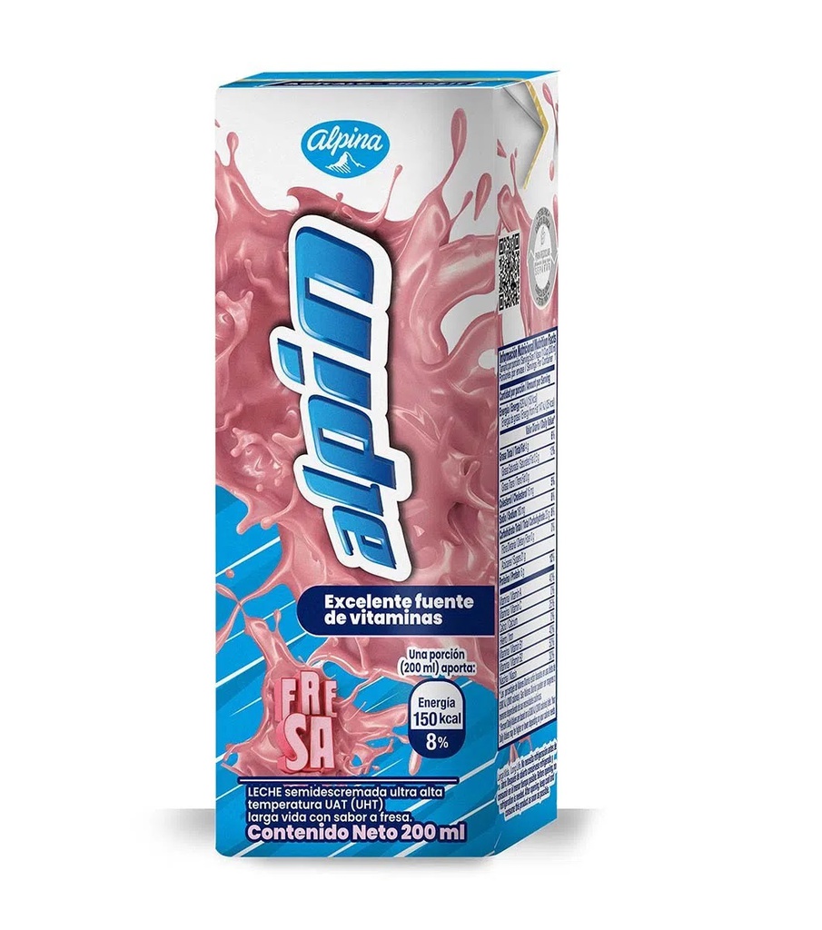 BEBIDA ALPINA ALPIN 200ML FRESA UHT