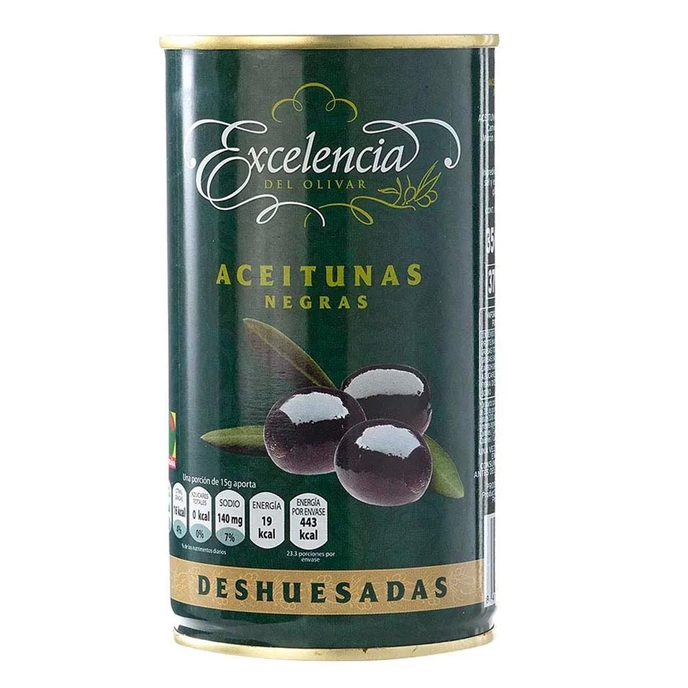 ACEITUNA EXCELENCIA 350GR NEGRA SIN HUESO