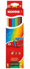 CREYONES KORES 6UND TRIANG JUMBO SACAPUNTAS