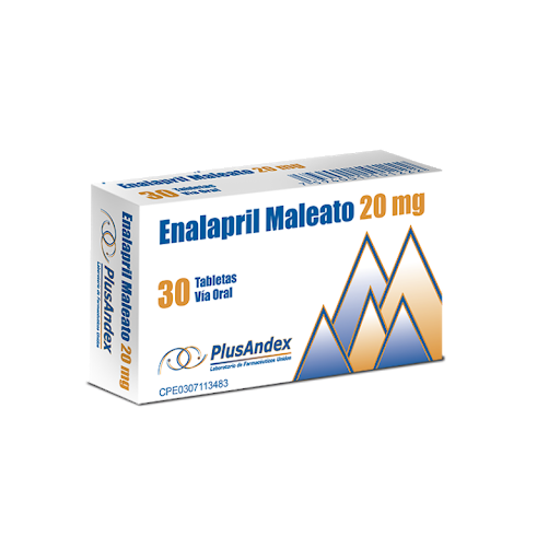 ENALAPRIL 20MG X 30 TABLETAS PLUSANDEX