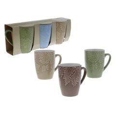 TAZAS LIFE ART 3PCS 12OZ PORCELANA