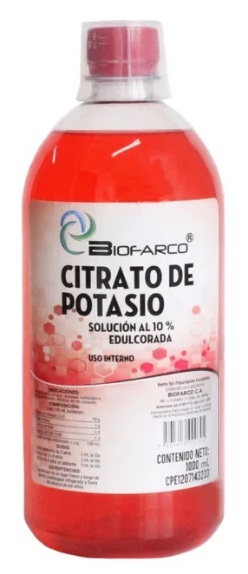 CITRATO DE POTASIO 10% X 1000ML BIOFARCO