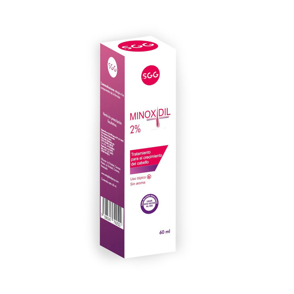 MINOXIDIL 2% SGG 60ML USO TOPICO