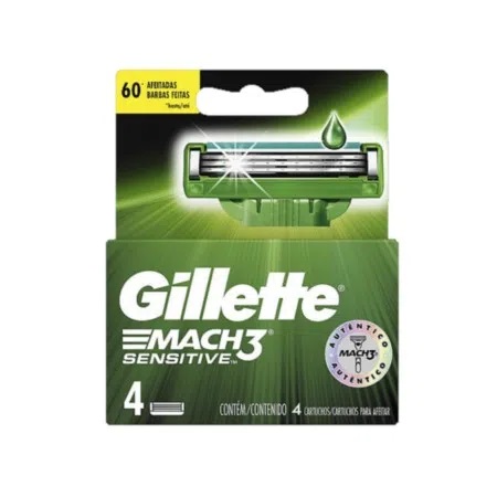 CARTUCHOS GILLETE MACH3 SENSITIVE X4