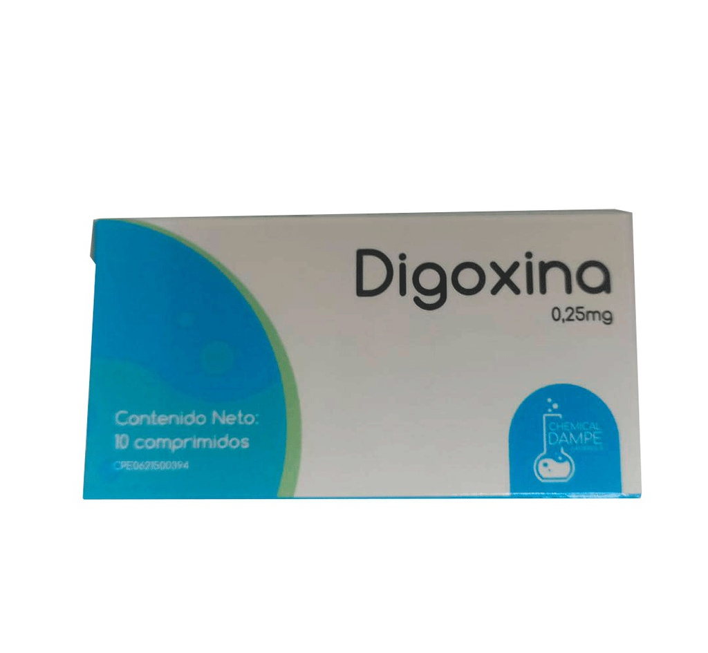 DIGOXINA 0,25MG X 10COMP CHEMICAL DAMPE