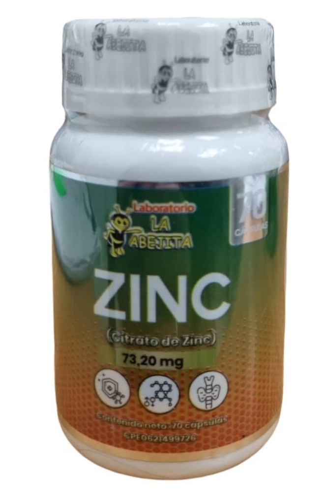ZINC  73,20MG X 70CAP LA ABEJITA