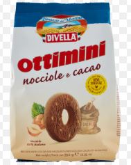 GALLETAS DIVELLA 350GR OTTIMINI AVELLANA CACAO