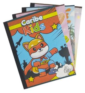 LIBRETA CARIBE 100H CUADRICULADO KIDS