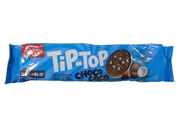 GALLETAS TIP TOP 96GR CHOCO COCO
