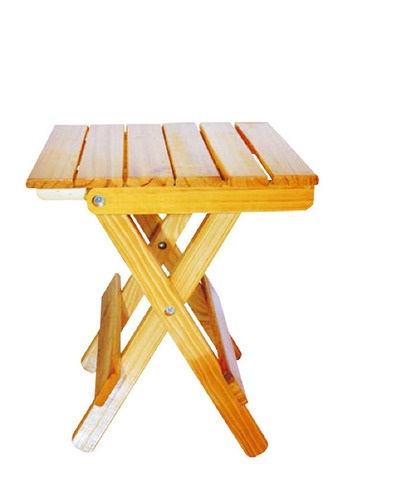 BANQUETA CARTAN CUADRADA PLEGABLE MADERA