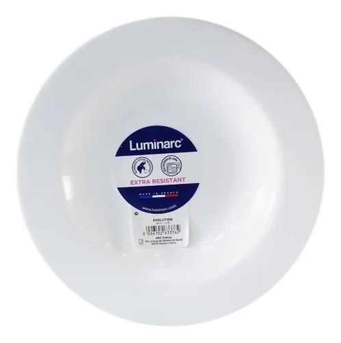 PLATO OVALADO LUMINARC 23X20CM BLANCO