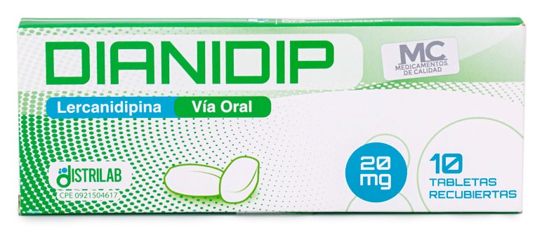 DIANIDIP 20MG X 10 TABLETAS DISTRILAB