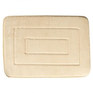 ALFOMBRA DE BAÑO 43X61CM BEIGE MEMORY FOAM