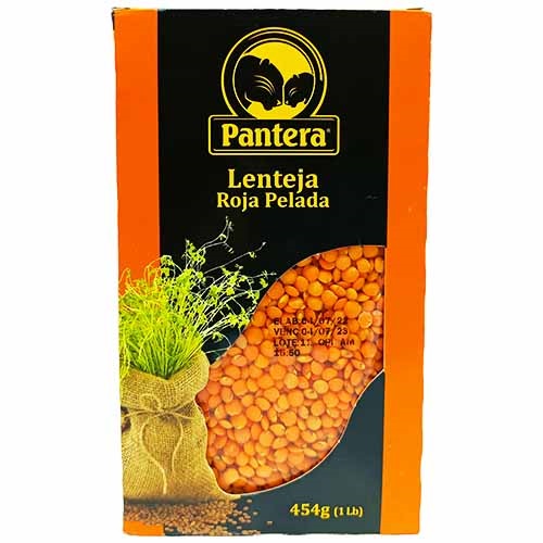 LENTEJAS PANTERA 454GR ROJAS PELADAS