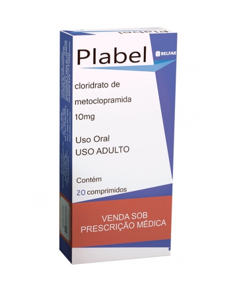PLABEL METOCLOPRAMIDA 10MGX20COMP BELFAR