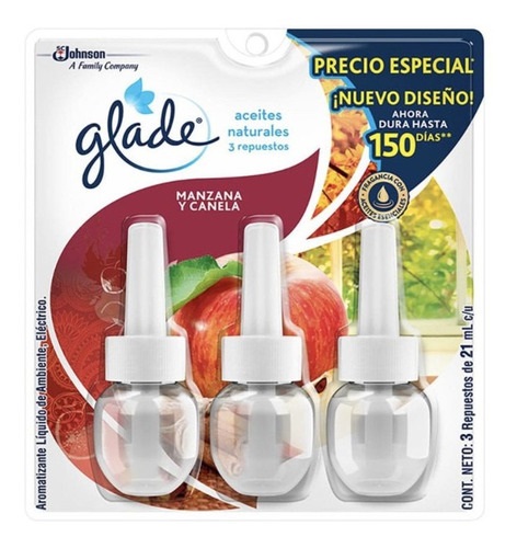 AMBIENTADOR GLADE 3UN 21ML MANZCANEL REP