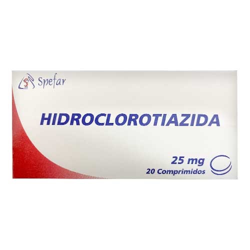 HIDROCLOROTIAZIDA 25MG X 20COMP SPEFAR