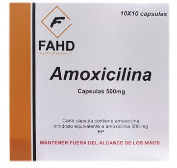 AMOXICILINA 500MG X 10CAPS BLISTER FAHD***
