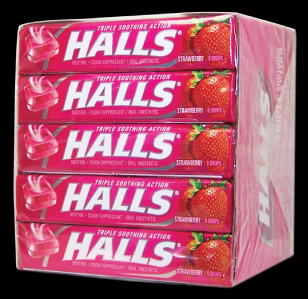 CARAMELOS HALLS X 12UND CHERRY