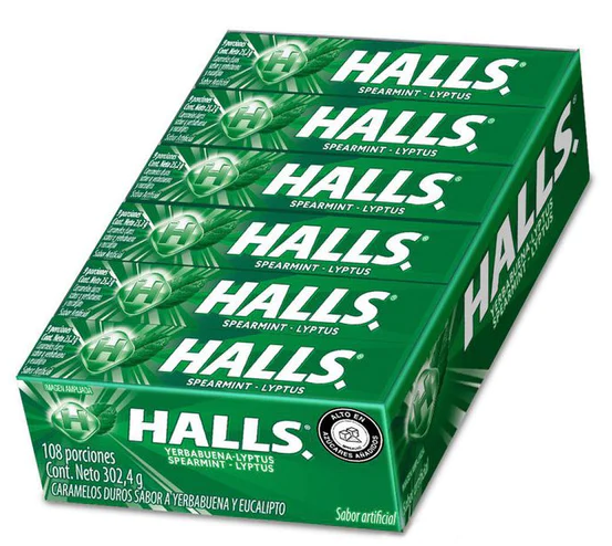 CARAMELOS HALLS X 12UND YERBABUENA