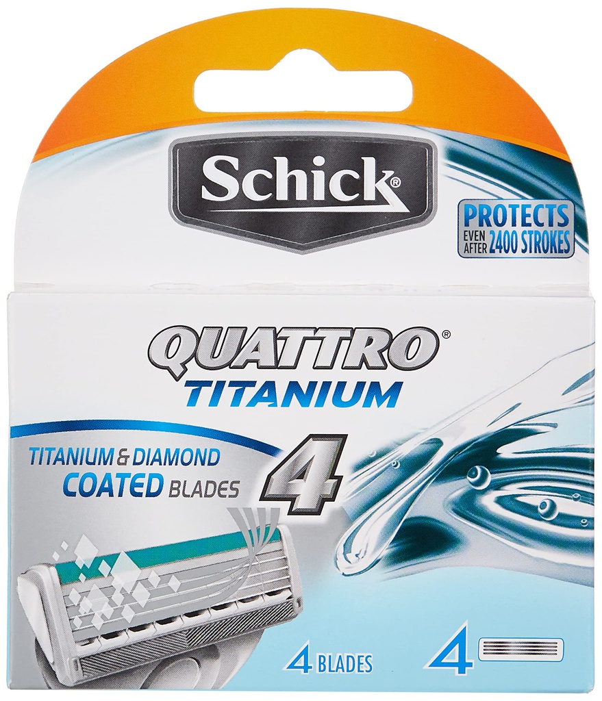 CARTUCHO SCHICK QUAT 4HOJX2UN TITANIUM