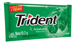 CHICLETS TRIDENT X UND YERBABUENA**