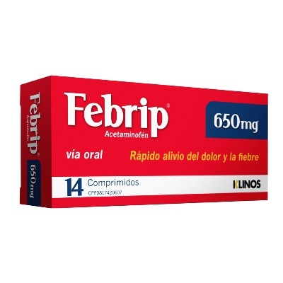 FEBRIP 650MG X 14COMP ACETAMINOFEN KLINOS 
