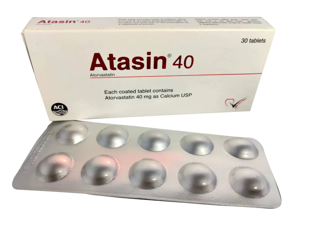 ATASIN 40 ATORVASTATINA 40MG x 30 TABLETAS ACI