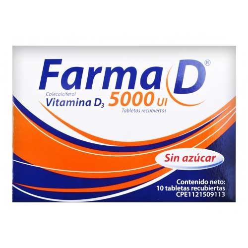 FARMA D 5000UI x 10 TABLETAS