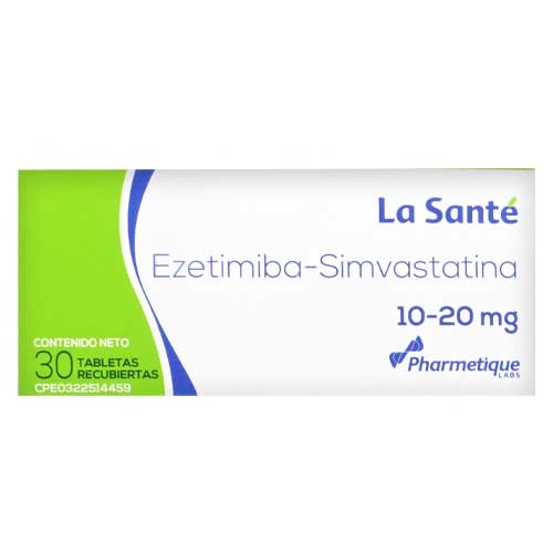 EZETIMIBA SIMVASTATINA 10MG 20MG X 30TAB LA SANTE