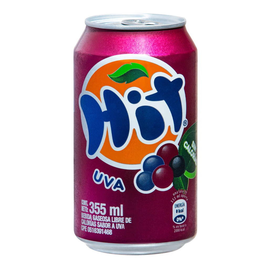 REFRESCO HIT 355ML UVA SIN CAL LATA