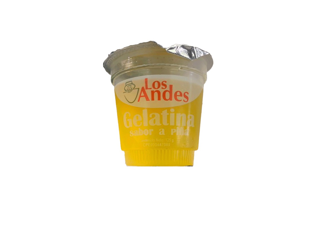 GELATINA LOS ANDES 125G PINA