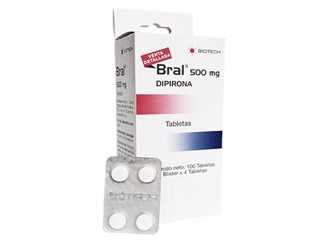 BRAL 500MG x 4TAB BLISTER BIOTECH***