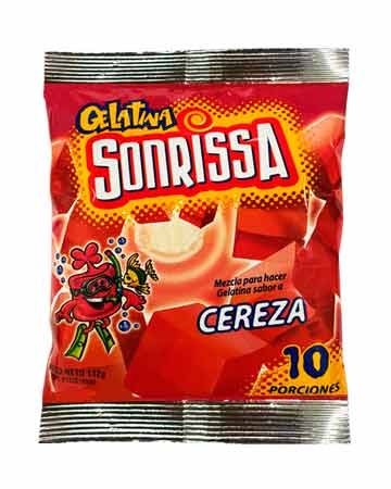 GELATINA SONRISSA 132GR FOIL CEREZA