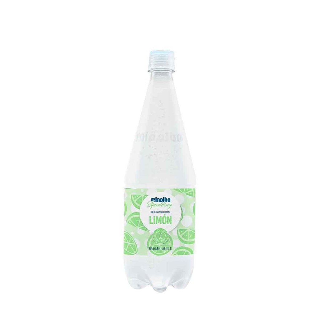 AGUA GASIF MINALBA 1LT SPARKLING LIMON