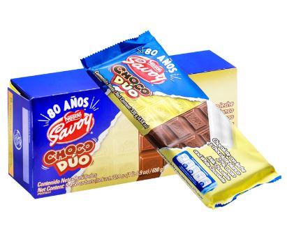 CHOCOLATE SAVOY 130G X 5UND CHOCODUO