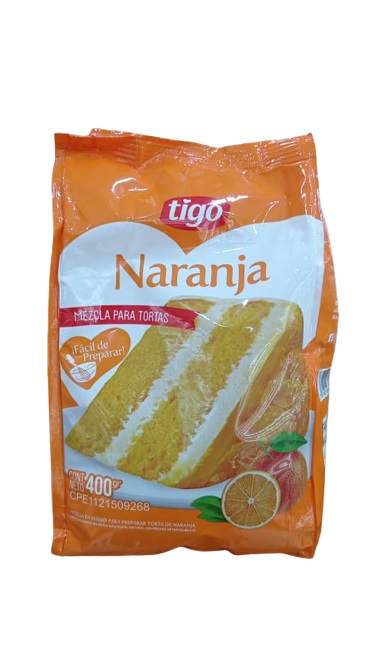 MEZCLA DE TORTA TIGO 400GR NARANJA