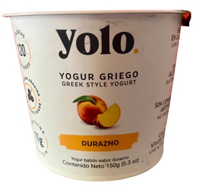 YOGURT GRIEGO YOLO 150GR DURAZNO
