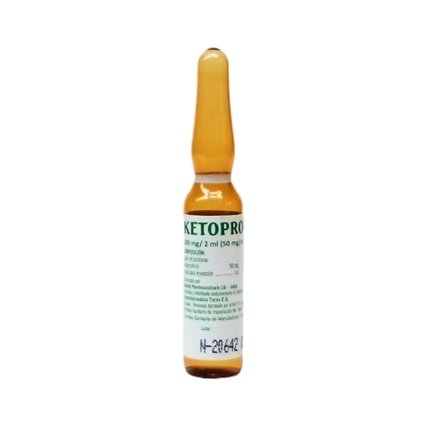 KETOPROFENO 100MG/2ML X 1 AMPOLLA IV/IM TIARES