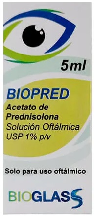 PREDNISOLONA ACETATO GOTAS OFT 1% X 5ML BIOGLASS