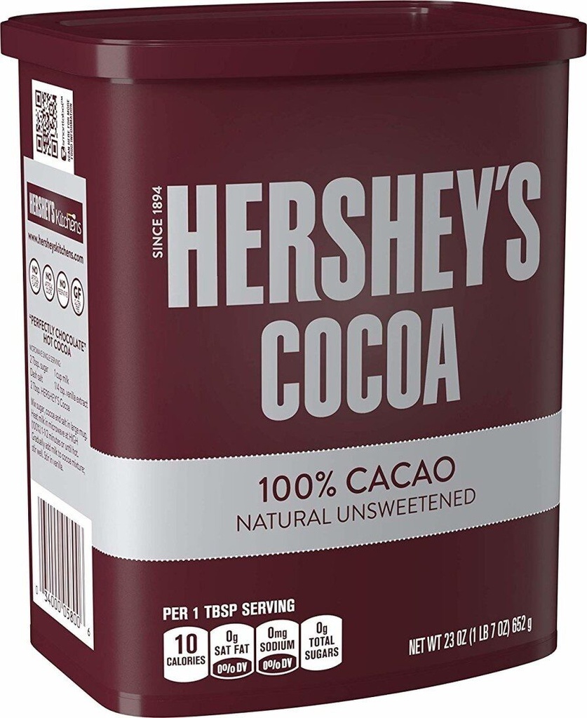 CACAO EN POLVO 100% HERSHEYS 652GR
