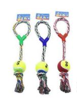 JUGUETE PARA MASCOTA CUERDA CON PELOTA (MX-055)