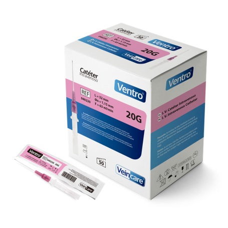 JELCO 20G X 1UND I.V CATETER VENTRO VEINCARE