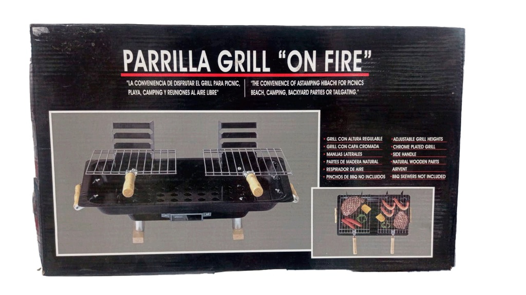 PARRILLERA ALFA HOGAR 2 PUESTOS DE MESA