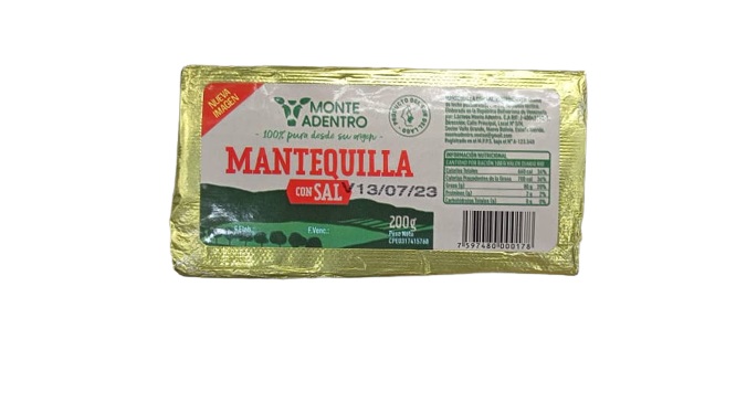 MANTEQUILLA MONTE ADENTRO 200GR CON SAL