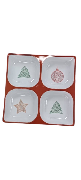 PLATO DE CUATRO SECCIONES NAVIDAD