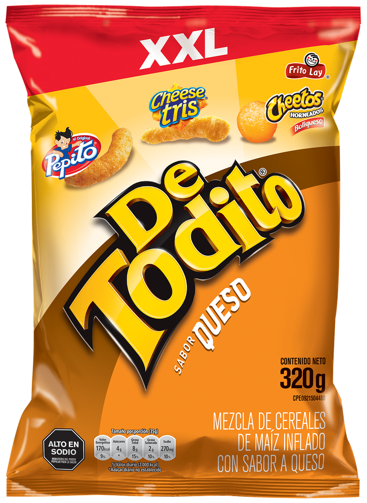 SNACK DETODITO 320GR QUESO