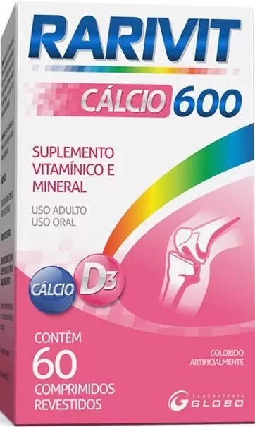 RARIVIT CALCIO 600MG X 60COMP GLOBO