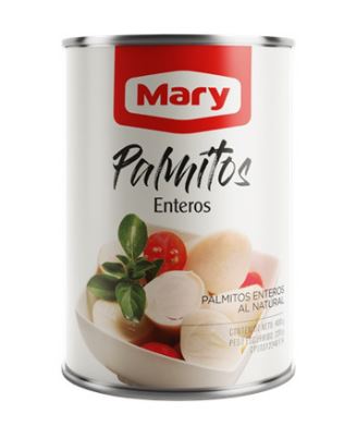 PALMITOS MARY 400GR ENTEROS NATURAL