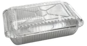 BANDEJA ALUMINIO 6050 x Und CON TAPA TRANSPARENTE